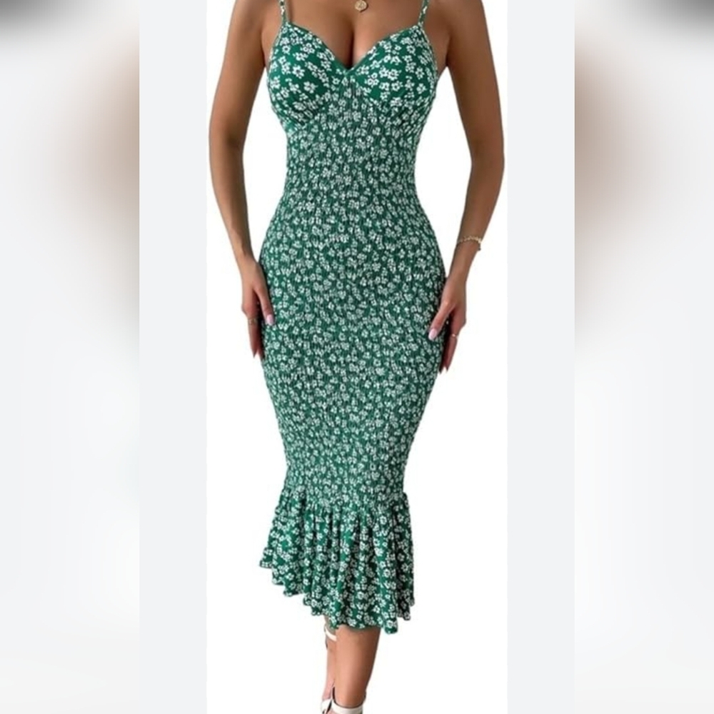 SHEIN Floral Midi Dress